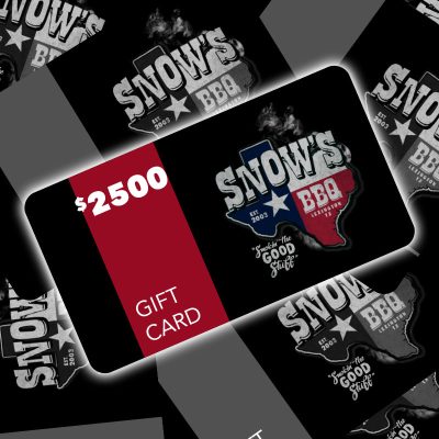 Snow's Gift Card $2500